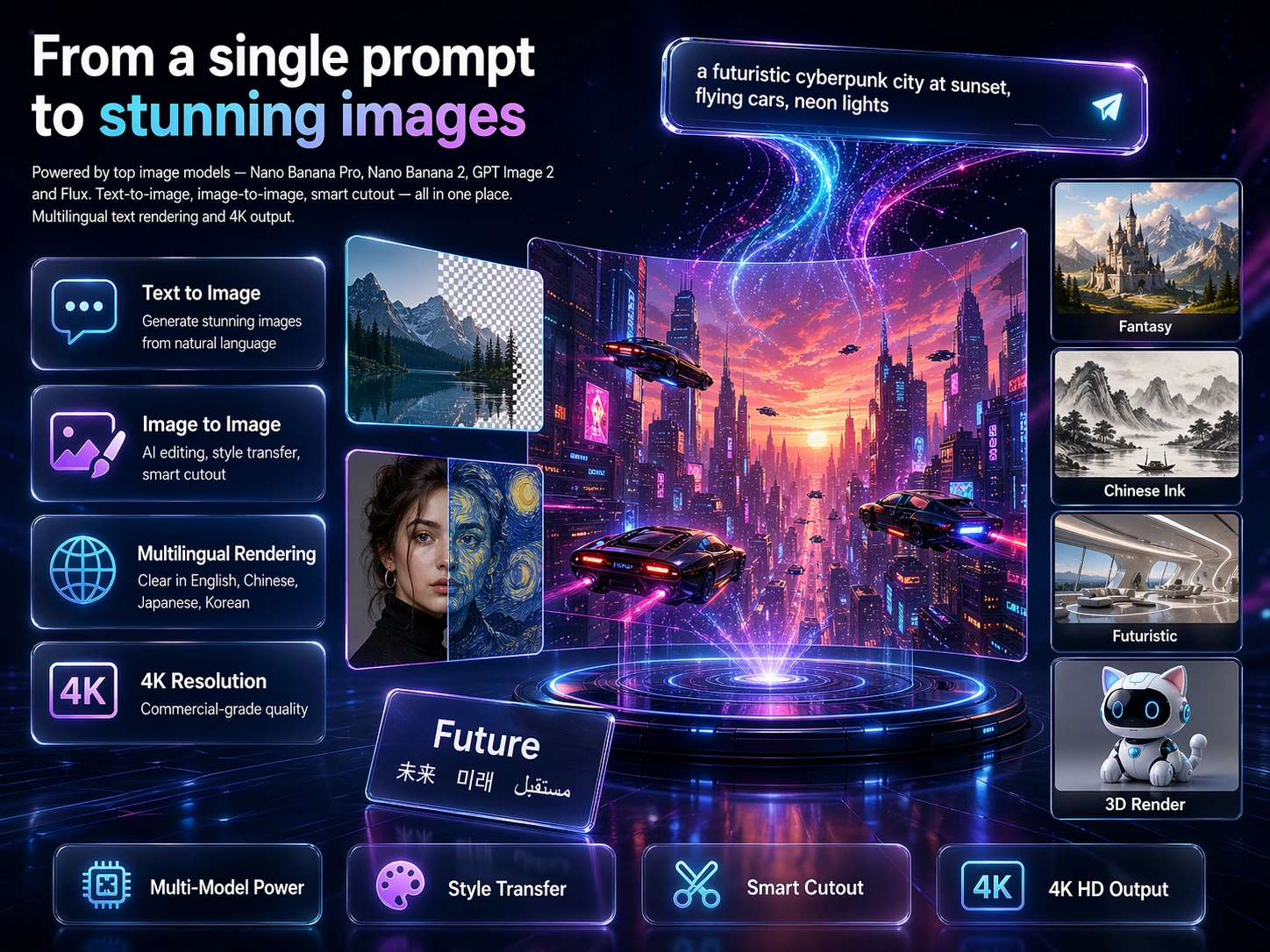Demonstração de geração de imagens IA