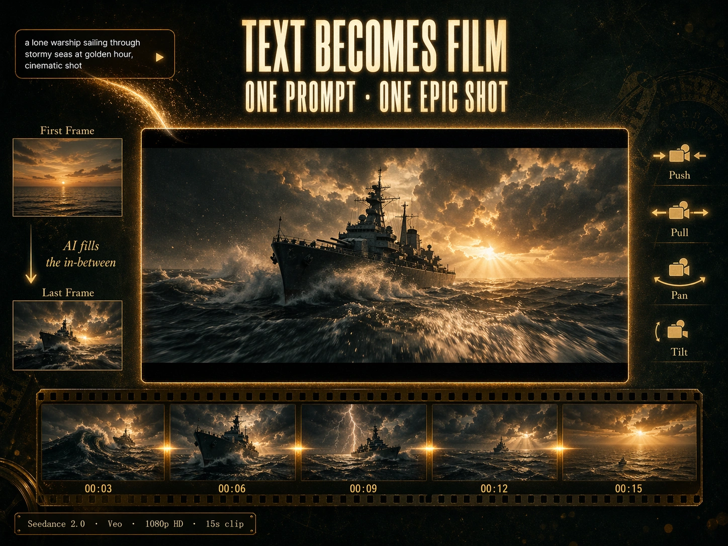 Demonstração de geração de vídeo IA