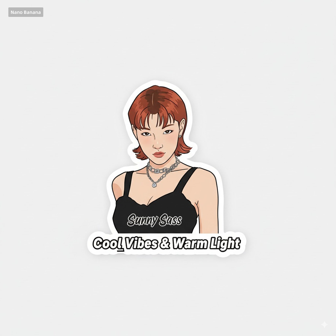 Anime style character sticker design generated by Nano Banana 2