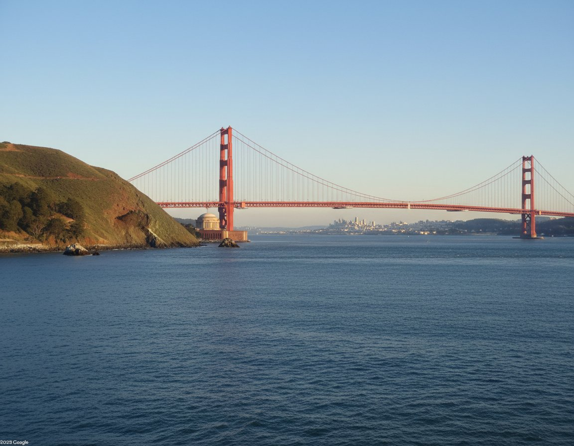 Golden Gate Bridge scenic landscape by Nano Banana 2 AI image generator