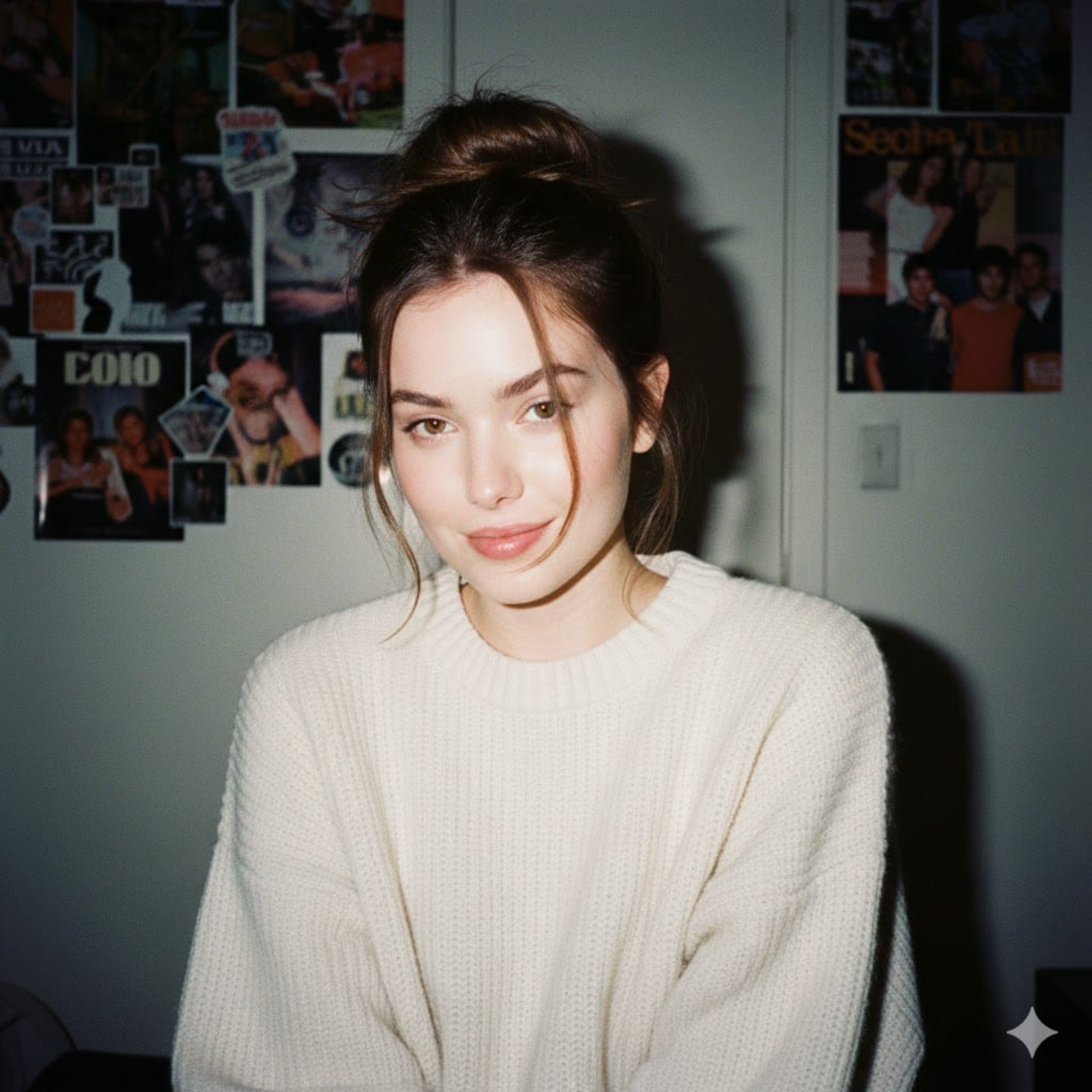 1990s camera style portrait with film flash effect by Nano Banana Pro